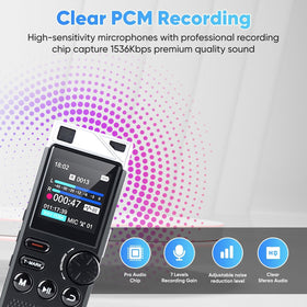 Wucotc professional recorder side view highlighting portable design for meetings