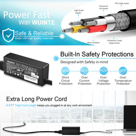 WUINTE safety features label, built-in protections for daily use.
