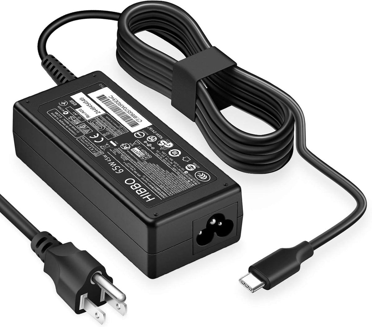 WUINTE USB-C charger for Lenovo, front view, compact and ready for daily charging.