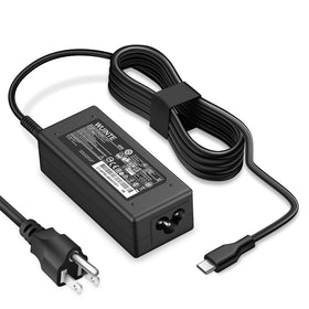 WUINTE USB-C laptop charger compact design for easy on-the-go charging.