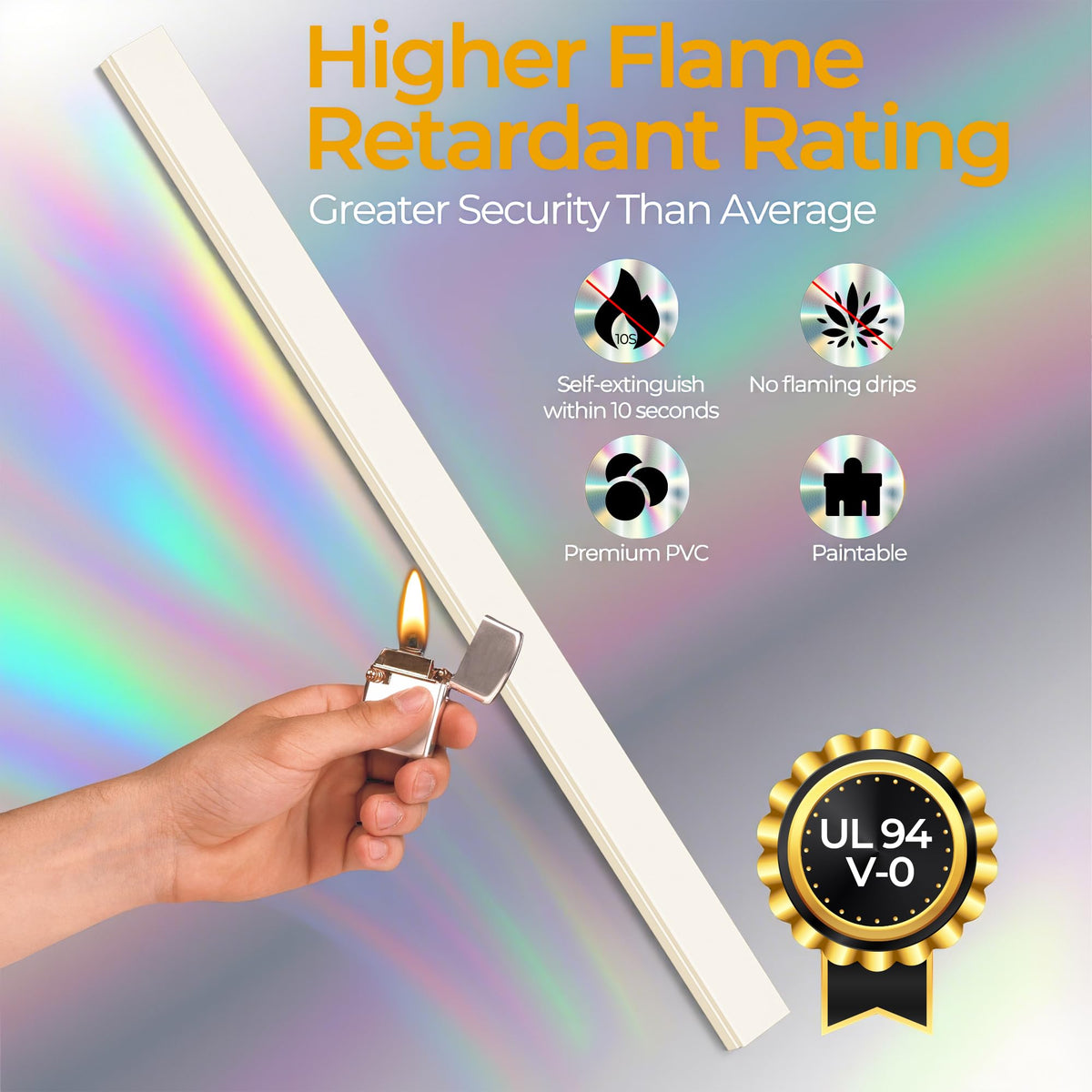 Premium PVC keeps wires tidy and durable.