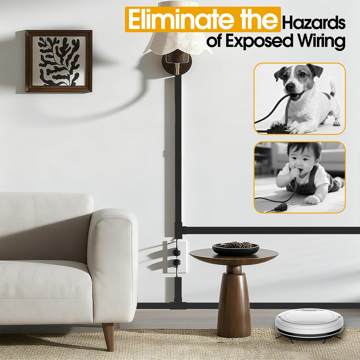 Wuitaouy black low-profile design suits modern living rooms