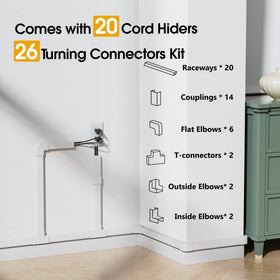 Wuitaouy cord hider assembly features a snap-on design for simple installation.