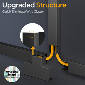 Wuitaouy cord hider on wall keeps wires away from kids and pets.