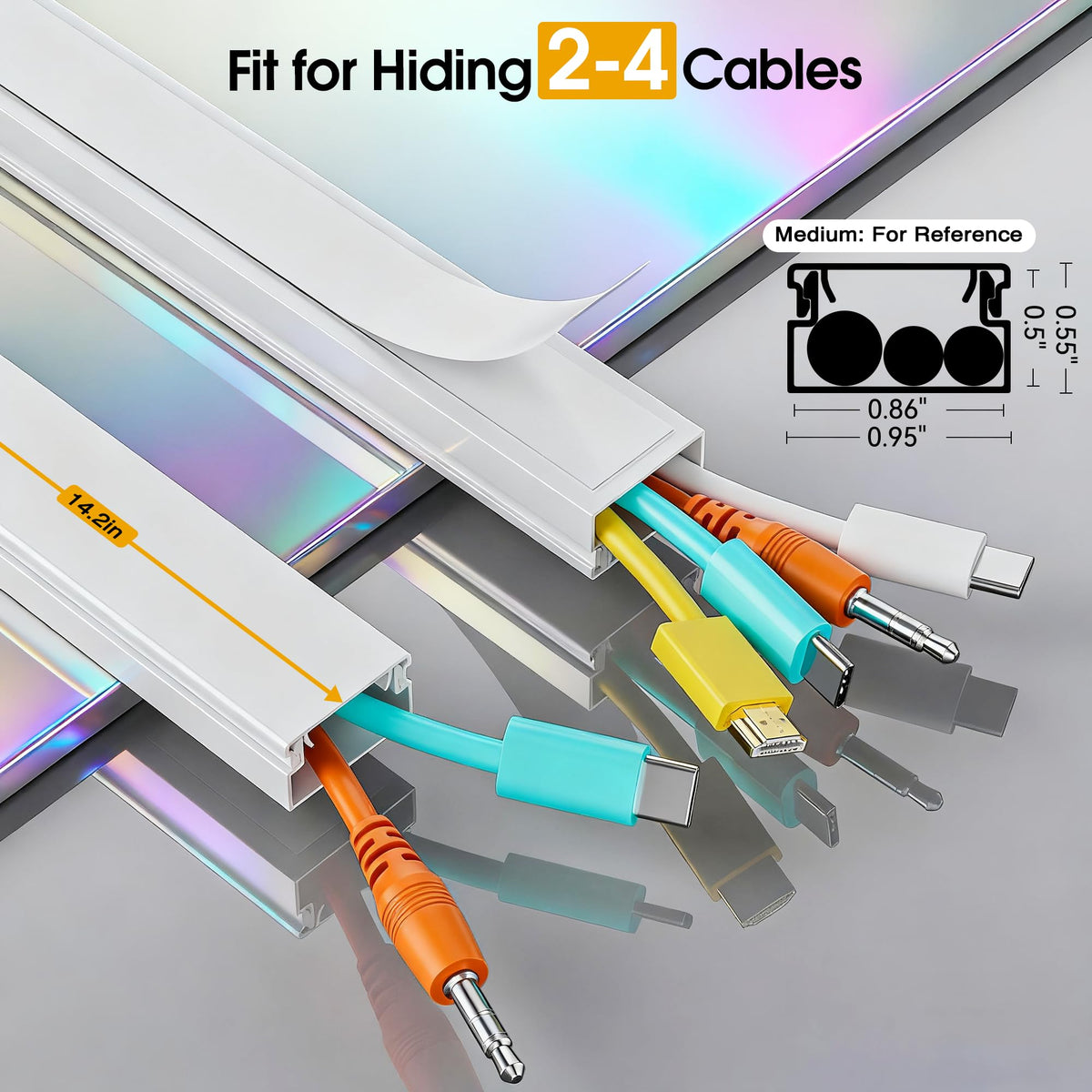 Wuitaouy Cord Hider Kit Contents shows complete wiring management options.