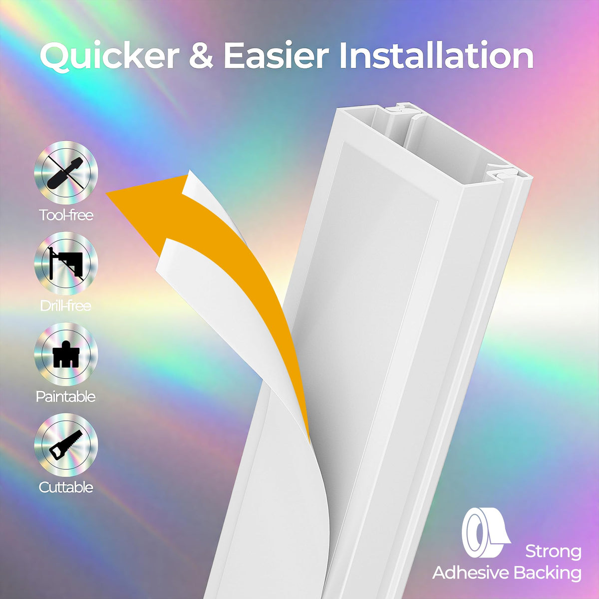 Wuitaouy snap-on cord hider enabling quick access to wires.
