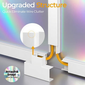 Wuitaouy T-connectors help split and manage multi-wire runs behind furniture