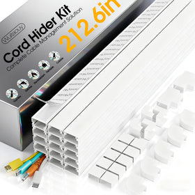 Wuitaouy cord hider kit on wall conceals 2-4 wires for a clean setup
