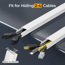 Wuitaouy slim raceways provide discreet channels for 2-4 wires.