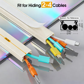 Wuitaouy paintable beige cable hider blends with your wall color