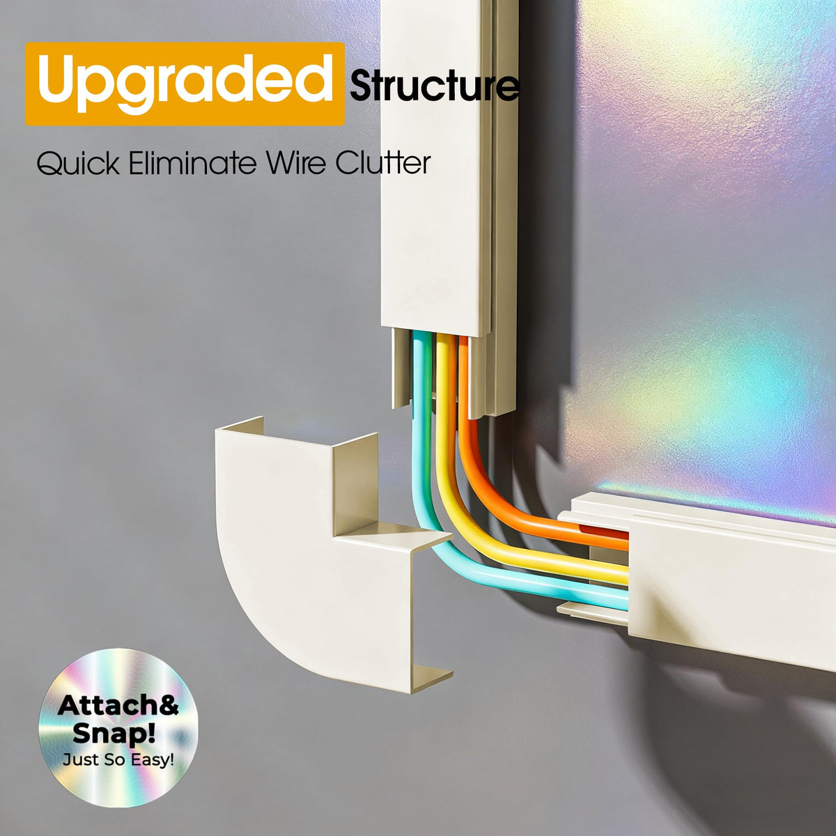 Wuitaouy peel-and-stick cord cover installs without tools