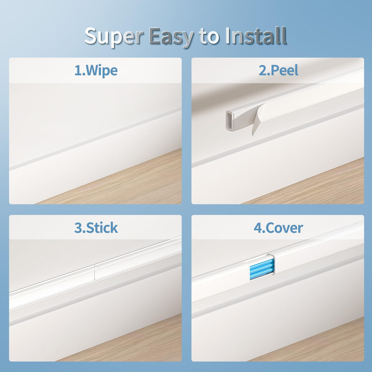 Wuitaouy safety cord cover; keeps wires away from kids and pets.