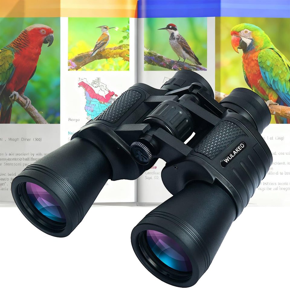 Wulakeo 30x50 binoculars front view for sharp distant viewing