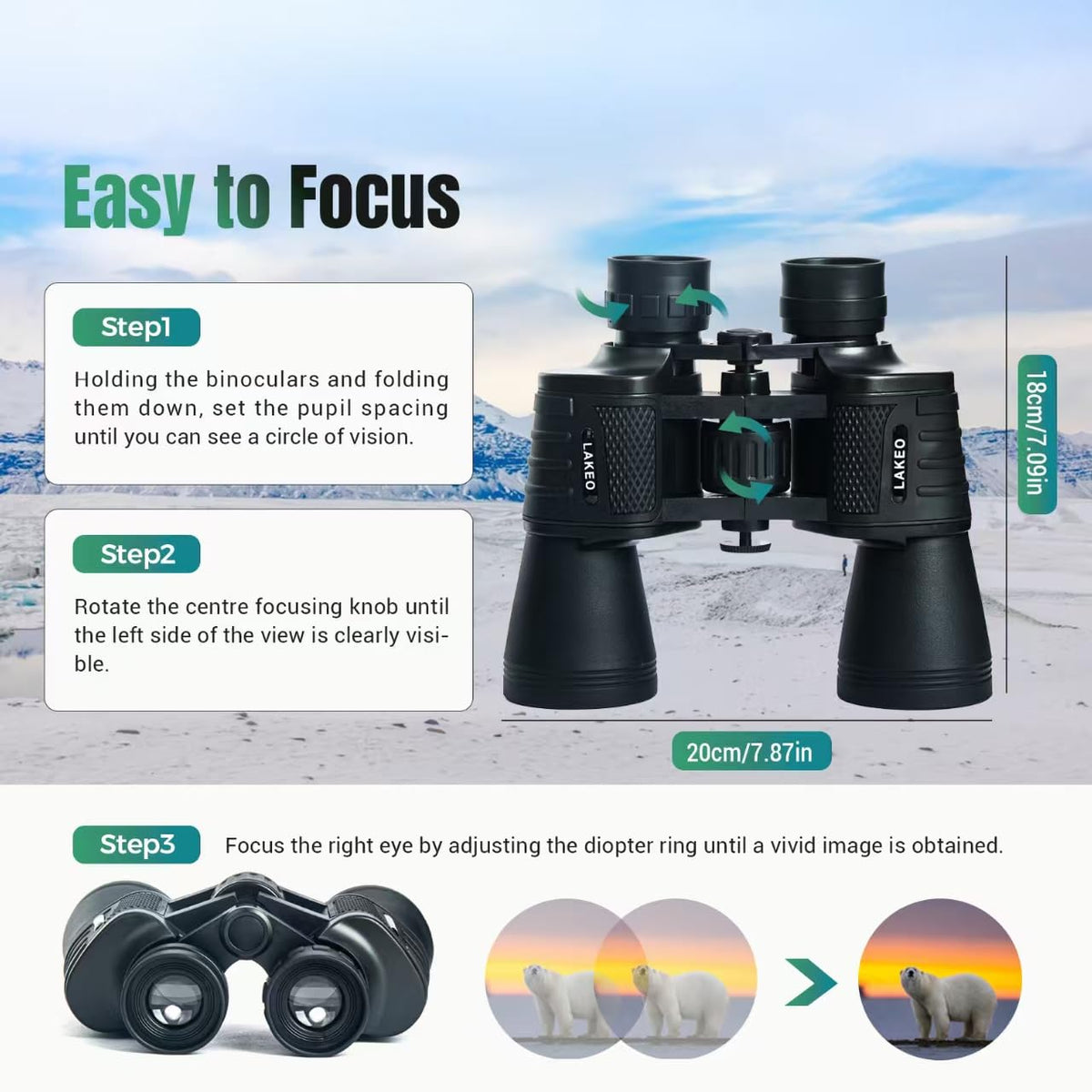 Wulakeo 30x50 binoculars low-light performance outdoors