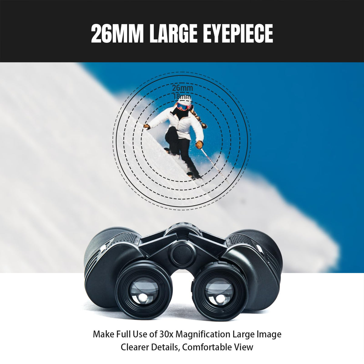Wulakeo 30x50 binoculars travel case for easy transport