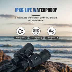 Wulakeo 30x50 binoculars waterproof body for rugged use