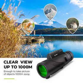 Wulakeo 80X100 monocular offers low-light viewing for dusk scouting.