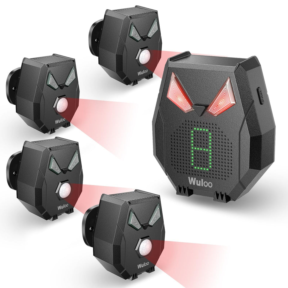 Wuloo front packaging showing complete alarm kit and quick benefits