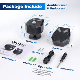 Wuloo receiver display and buttons offering adjustable volume and chimes