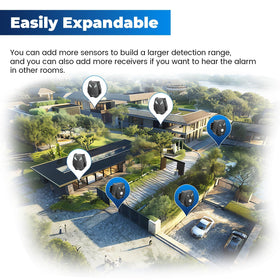 Wuloo sensor mounted on driveway post providing instant alerts