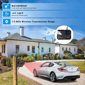 Wuloo Solar Driveway Alarm receiver acts as clock and adjustable alarm inside your home