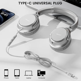 Wuopzf USB-C headphones adjustable-headband for a comfortable, customizable fit.