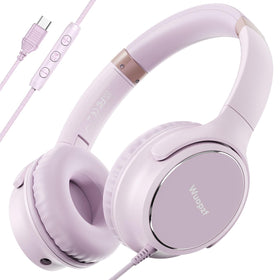 Wuopzf USB-C wired headphones with foldable design for travel and storage