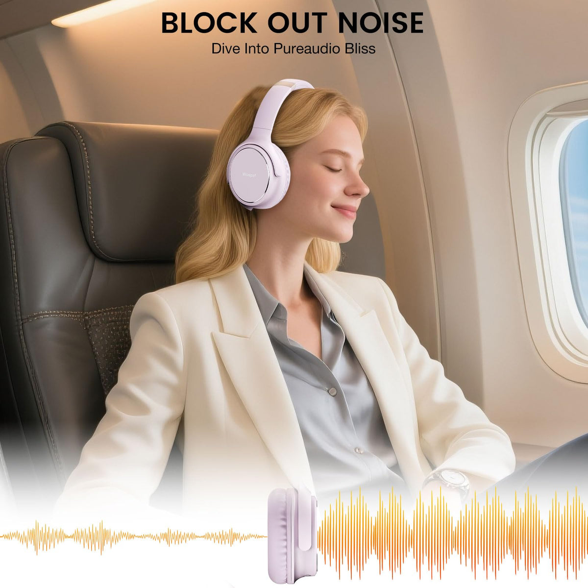 Wuopzf USB-C headphones showing noise isolation for immersive listening