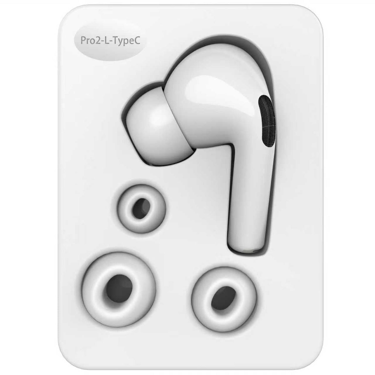 Wusheation A3047 left earbud front view for Pro2nd, compact design.