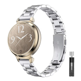 WUWOCJ Lily 2 metal band overview in durable stainless steel.