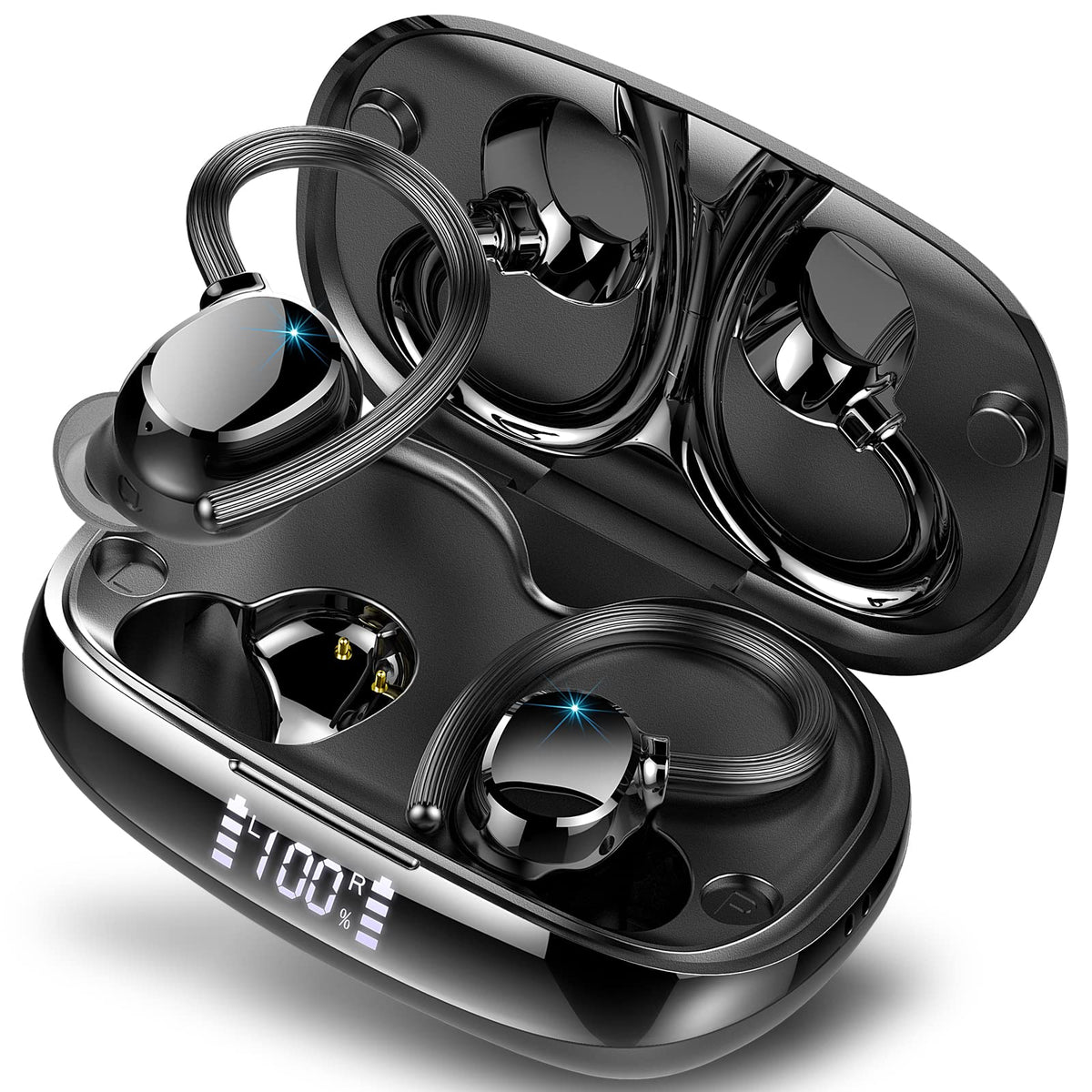 WUYI front packaging showing earbuds and charging case, highlighting portability