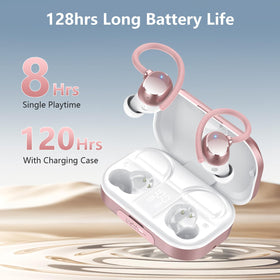 WUYI charging case LED display showing battery levels and fast charging