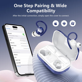WUYI Q53 ear-hook detail and flexible TPU, ensures secure fit during workouts