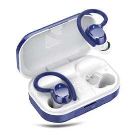 WUYI Q53 front packaging showing earbuds and charging case, highlights long battery benefit