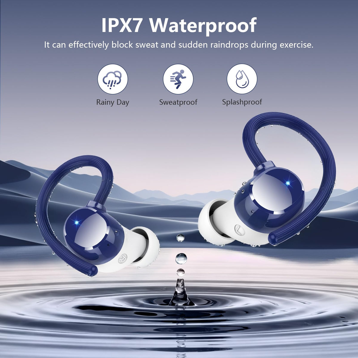 WUYI Q53 in-ear fit in a small ear, demonstrates comfort for smaller ear shapes