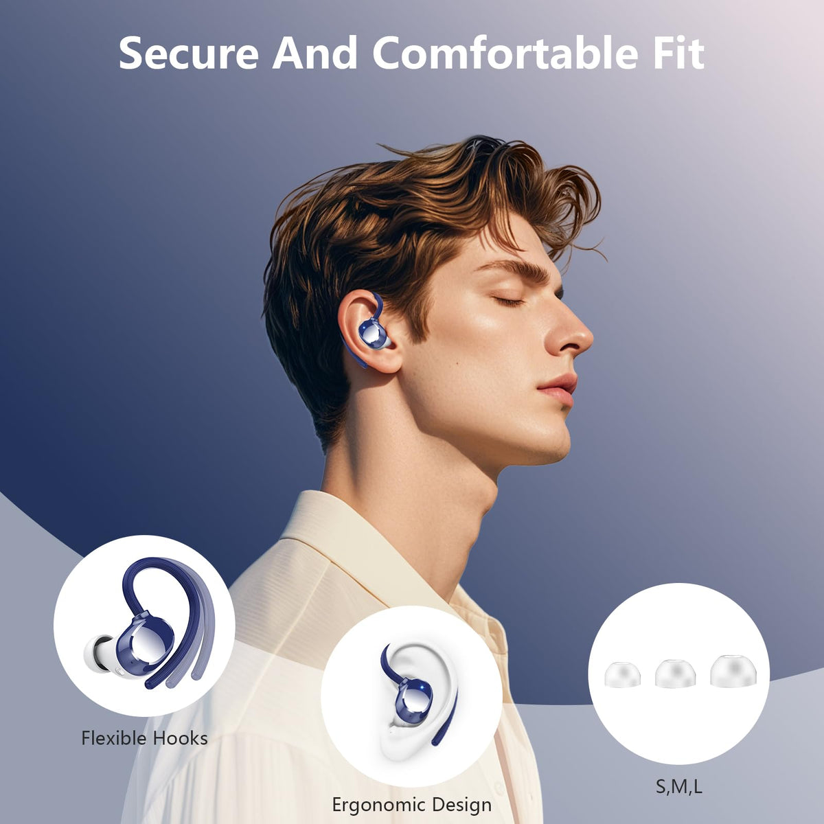 WUYI Q53 worn while running outdoors, portrays stable fit and active use benefits