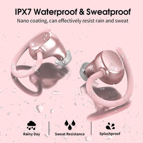 WUYI Q61 worn during outdoor run, demonstrating IP7 water resistance and stability