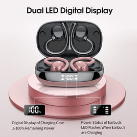 WUYI Q61 placed against a fingertip to show small earbud size and snug fit