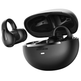 WUYUEGE clip-on earbuds with open-ear design for safer outdoor listening.