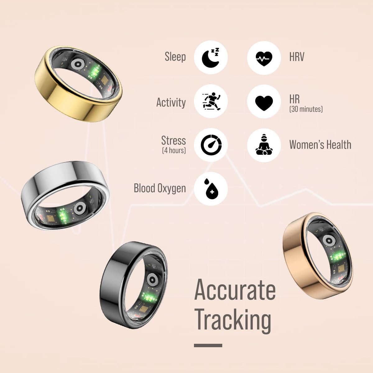 WuzuTech Herz P1 Ring waterproof close-up emphasizes durable, comfortable wear during workouts.