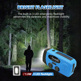WVL hand crank in use showing manual charging when power is out
