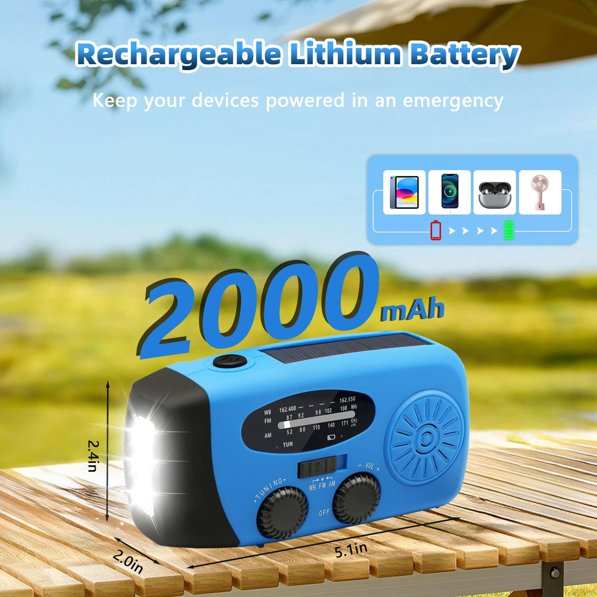 WVL charging a phone to show power bank function and convenience