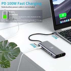 WWLSV compact dock keeps a tidy desk at home or on the go.