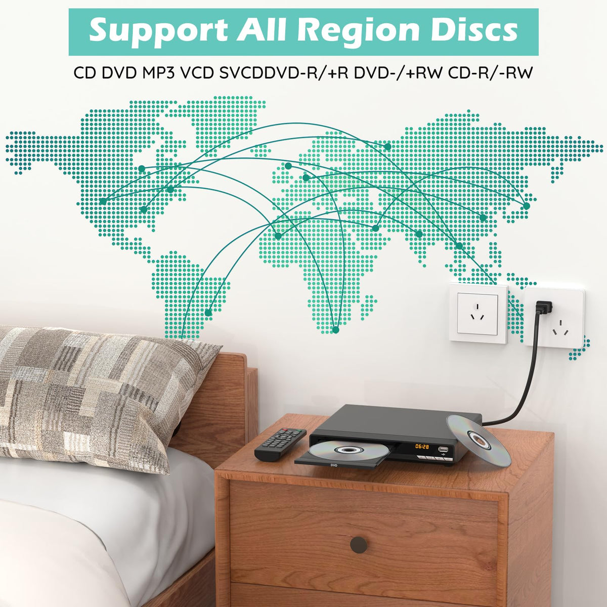 Wxjwyt back ports with HDMI RCA and coaxial outputs for flexible connections