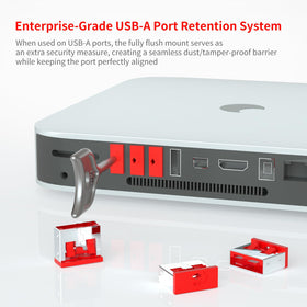 WXZRLIU laptop with multiple ports locked for public-use device protection