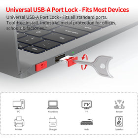 WXZRLIU locked USB port with dust blocked to demonstrate port preservation