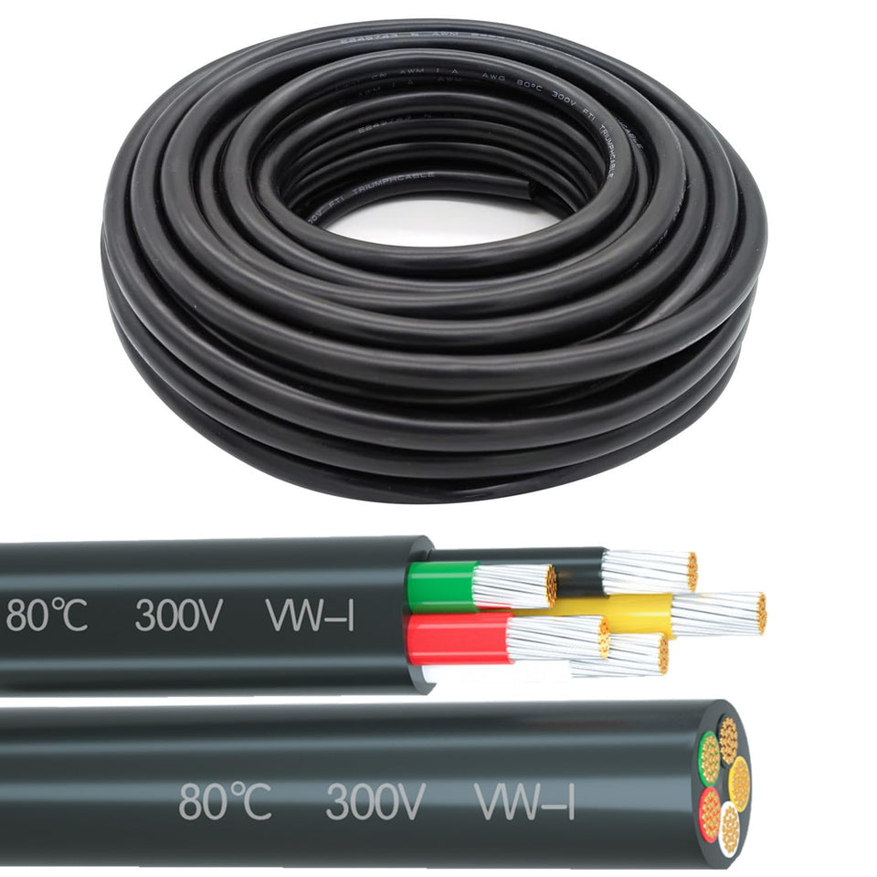 WYEUTO front spool 80ft showing neat wound cable and organized colors for easy installation