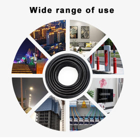 WYEUTO cable length shown next to ruler demonstrating accurate 80ft measurement