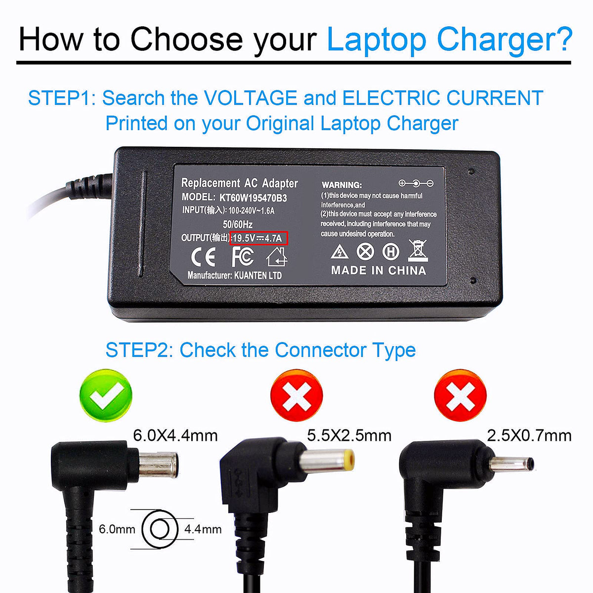 Wymisnit 19.5V adapter for Sony Bravia KDL-48W650D delivers consistent brightness
