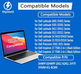Wymisnit 68Wh battery for Dell Latitude 5501/5511 extends laptop uptime during meetings.
